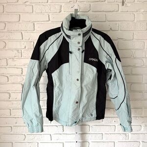 Spyder Vintage Insulated Ski Jacket Blue Black Women’s Size 8 (Fits Small)
